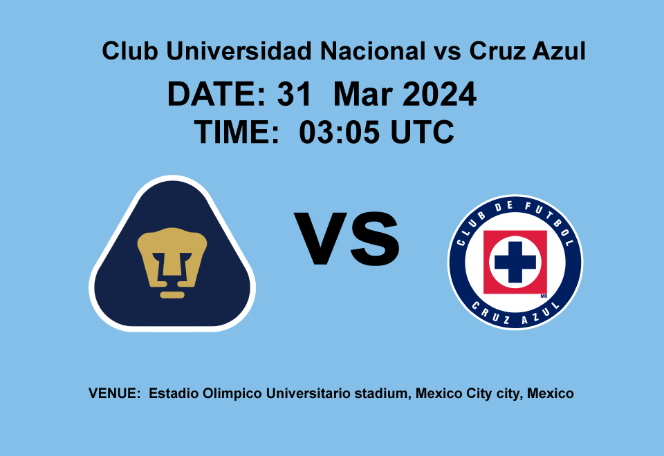Club Universidad Nacional vs Cruz Azul